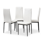 Load image into Gallery viewer, Baxton Studio Matiese Modern And Contemporary White Faux Leather Upholstered Dining Chair (Set Of 4)
