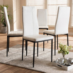 Load image into Gallery viewer, Baxton Studio Matiese Modern And Contemporary White Faux Leather Upholstered Dining Chair (Set Of 4)
