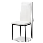 Load image into Gallery viewer, Baxton Studio Matiese Modern And Contemporary White Faux Leather Upholstered Dining Chair (Set Of 4)
