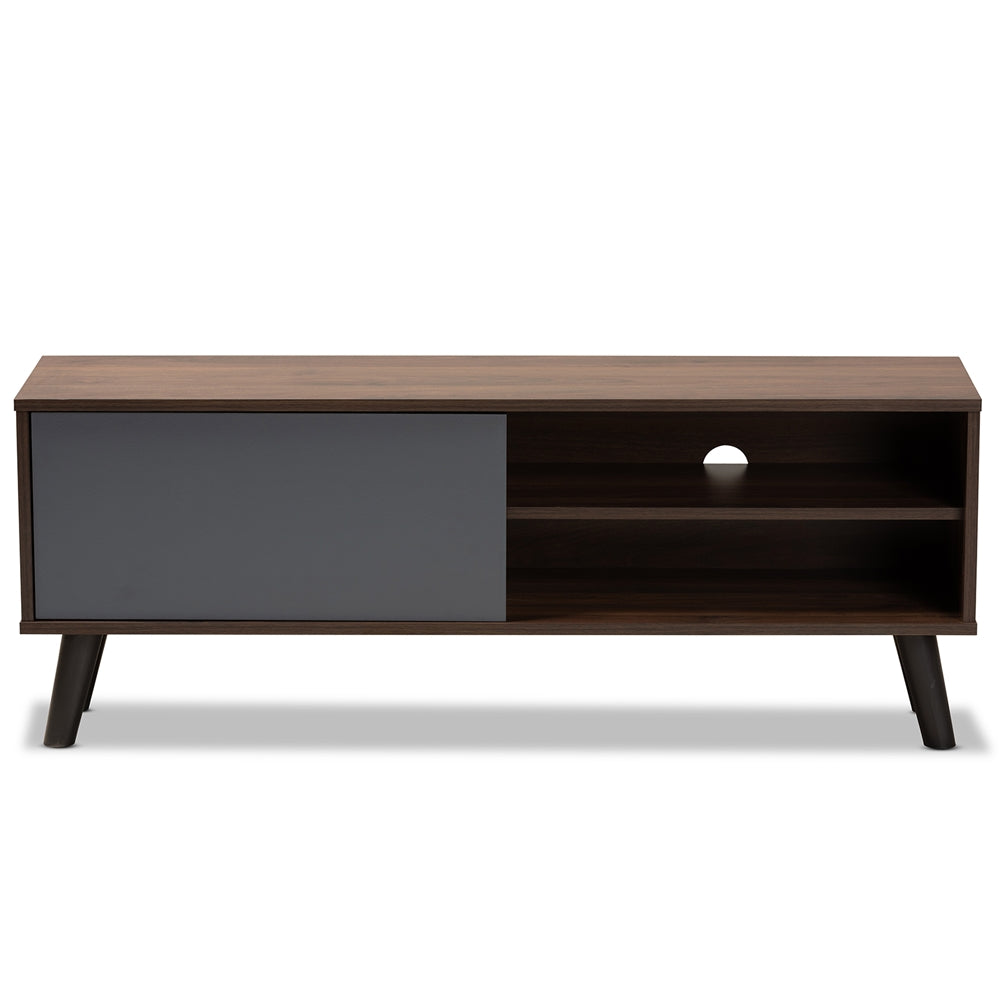 Baxton Studio Mallory Modern and Contemporary Two-Tone Finished Wood TV Stand