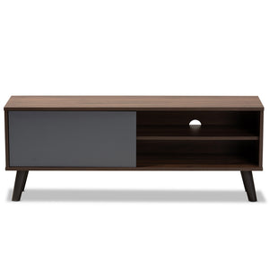 Baxton Studio Mallory Modern and Contemporary Two-Tone Finished Wood TV Stand