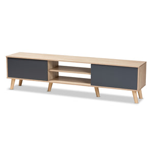 Baxton Studio Clapton Modern and Contemporary Two-Tone Finished Wood TV Stand