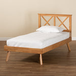 Load image into Gallery viewer, Baxton Studio Galvin Modern And Contemporary Brown Finished Wood Twin Size Platform Bed
