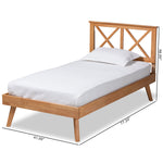 Load image into Gallery viewer, Baxton Studio Galvin Modern And Contemporary Brown Finished Wood Twin Size Platform Bed
