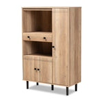 Load image into Gallery viewer, Baxton Studio Patterson Modern And Contemporary Oak Brown Finished 1-Drawer Kitchen Storage Cabinet
