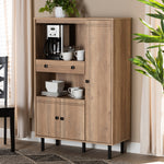 Load image into Gallery viewer, BAXTON STUDIO PATTERSON MODERN AND CONTEMPORARY OAK BROWN FINISHED 1-DRAWER KITCHEN STORAGE CABINET
