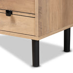 Load image into Gallery viewer, Baxton Studio Patterson Modern And Contemporary Oak Brown Finished 3-Drawer Kitchen Storage Cabinet
