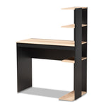 Load image into Gallery viewer, Baxton Studio Callahan Modern And Contemporary Two-Tone Dark Grey And Oak Finished Wood Desk With Shelves
