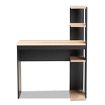 Load image into Gallery viewer, Baxton Studio Callahan Modern And Contemporary Two-Tone Dark Grey And Oak Finished Wood Desk With Shelves
