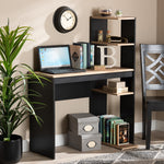 Load image into Gallery viewer, BAXTON STUDIO CALLAHAN MODERN AND CONTEMPORARY TWO-TONE DARK GREY AND OAK FINISHED WOOD DESK WITH SHELVES
