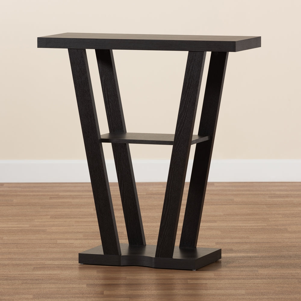 Baxton Studio Boone Modern And Contemporary Espresso Brown Finished Wood Console Table