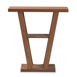 Baxton Studio Boone Modern And Contemporary Walnut Brown Finished Wood Console Table