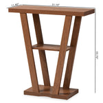 Load image into Gallery viewer, Baxton Studio Boone Modern And Contemporary Walnut Brown Finished Wood Console Table
