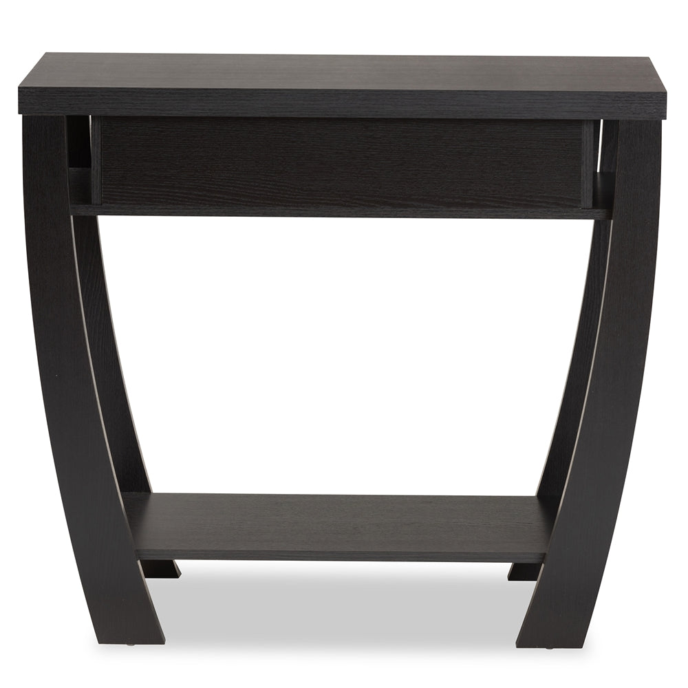 Baxton Studio Capote Modern And Contemporary Espresso Brown Finished Wood 2-Drawer Console Table