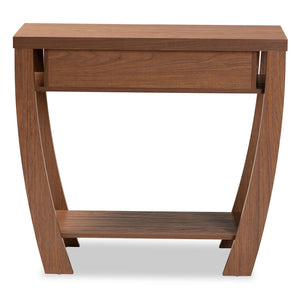 Baxton Studio Capote Modern And Contemporary Walnut Brown Finished Wood 2-Drawer Console Table