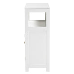 Load image into Gallery viewer, Baxton Studio Rivera Modern And Contemporary White Finished Wood And Silver Metal 2-Door Bathroom Storage Cabinet
