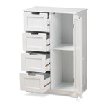 Load image into Gallery viewer, Baxton Studio Bauer Modern And Contemporary White Finished Wood 4-Drawer Bathroom Storage Cabinet
