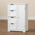 Load image into Gallery viewer, Baxton Studio Bauer Modern And Contemporary White Finished Wood 4-Drawer Bathroom Storage Cabinet
