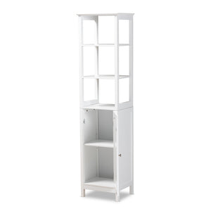 Baxton Studio Beltran Modern And Contemporary White Finished Wood Bathroom Storage Cabinet