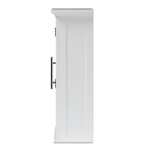 Baxton Studio Turner Modern And Contemporary White Finished Wood 2-Door Bathroom Wall Storage Cabinet