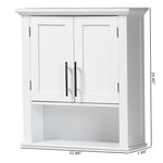 Load image into Gallery viewer, Baxton Studio Turner Modern And Contemporary White Finished Wood 2-Door Bathroom Wall Storage Cabinet
