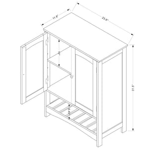 Baxton Studio Jaela Modern And Contemporary White Finished Wood 2-Door Bathroom Storage Cabinet