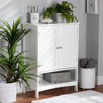 Load image into Gallery viewer, BAXTON STUDIO JAELA MODERN AND CONTEMPORARY WHITE FINISHED WOOD 2-DOOR BATHROOM STORAGE CABINET
