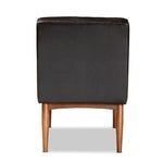 Load image into Gallery viewer, Baxton Studio Daymond Mid-Century Modern Dark Brown Faux Leather Upholstered And Walnut Brown Finished Wood Dining Chair
