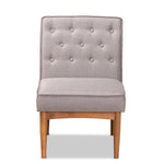 Load image into Gallery viewer, Baxton Studio Riordan Mid-Century Modern Grey Fabric Upholstered And Walnut Brown Finished Wood Dining Chair
