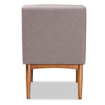 Load image into Gallery viewer, Baxton Studio Riordan Mid-Century Modern Grey Fabric Upholstered And Walnut Brown Finished Wood Dining Chair
