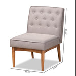 Load image into Gallery viewer, Baxton Studio Riordan Mid-Century Modern Grey Fabric Upholstered And Walnut Brown Finished Wood Dining Chair
