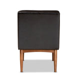 Load image into Gallery viewer, Baxton Studio Riordan Mid-Century Modern Dark Brown Faux Leather Upholstered And Walnut Brown Finished Wood Dining Chair
