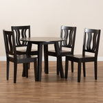 Load image into Gallery viewer, Baxton Studio Anesa Modern And Contemporary Transitional Dark Brown Finished Wood 5-Piece Dining Set
