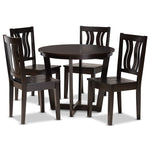 Load image into Gallery viewer, Baxton Studio Elodia Modern And Contemporary Transitional Dark Brown Finished Wood 5-Piece Dining Set
