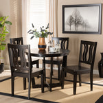 Load image into Gallery viewer, Baxton Studio Elodia Modern And Contemporary Transitional Dark Brown Finished Wood 5-Piece Dining Set
