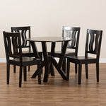 Load image into Gallery viewer, Baxton Studio Noelia Modern And Contemporary Transitional Dark Brown Finished Wood 5-Piece Dining Set
