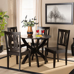 Load image into Gallery viewer, Baxton Studio Karla Modern And Contemporary Transitional Dark Brown Finished Wood 5-Piece Dining Set
