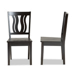 Load image into Gallery viewer, Baxton Studio Fenton Modern And Contemporary Transitional Dark Brown Finished Wood 2-Piece Dining Chair Set
