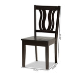 Load image into Gallery viewer, Baxton Studio Fenton Modern And Contemporary Transitional Dark Brown Finished Wood 2-Piece Dining Chair Set
