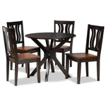 Load image into Gallery viewer, Baxton Studio Mare Modern And Contemporary Transitional Two-Tone Dark Brown And Walnut Brown Finished Wood 5-Piece Dining Set
