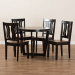 Load image into Gallery viewer, Baxton Studio Elodia Modern And Contemporary Transitional Two-Tone Dark Brown And Walnut Brown Finished Wood 5-Piece Dining Set
