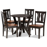 Load image into Gallery viewer, Baxton Studio Noelia Modern And Contemporary Transitional Two-Tone Dark Brown And Walnut Brown Finished Wood 5-Piece Dining Set
