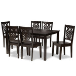 Load image into Gallery viewer, Baxton Studio Luisa Modern And Contemporary Transitional Dark Brown Finished Wood 7-Piece Dining Set
