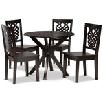 Load image into Gallery viewer, Baxton Studio Liese Modern And Contemporary Transitional Dark Brown Finished Wood 5-Piece Dining Set
