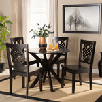 Load image into Gallery viewer, Baxton Studio Liese Modern And Contemporary Transitional Dark Brown Finished Wood 5-Piece Dining Set
