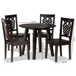 Load image into Gallery viewer, Baxton Studio Mina Modern And Contemporary Transitional Dark Brown Finished Wood 5-Piece Dining Set
