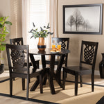 Load image into Gallery viewer, Baxton Studio Valda Modern And Contemporary Transitional Dark Brown Finished Wood 5-Piece Dining Set
