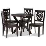 Load image into Gallery viewer, Baxton Studio Wanda Modern And Contemporary Transitional Dark Brown Finished Wood 5-Piece Dining Set
