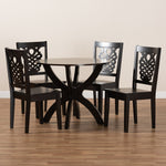 Load image into Gallery viewer, Baxton Studio Wanda Modern And Contemporary Transitional Dark Brown Finished Wood 5-Piece Dining Set
