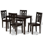 Load image into Gallery viewer, Baxton Studio Luisa Modern And Contemporary Transitional Dark Brown Finished Wood 5-Piece Dining Set
